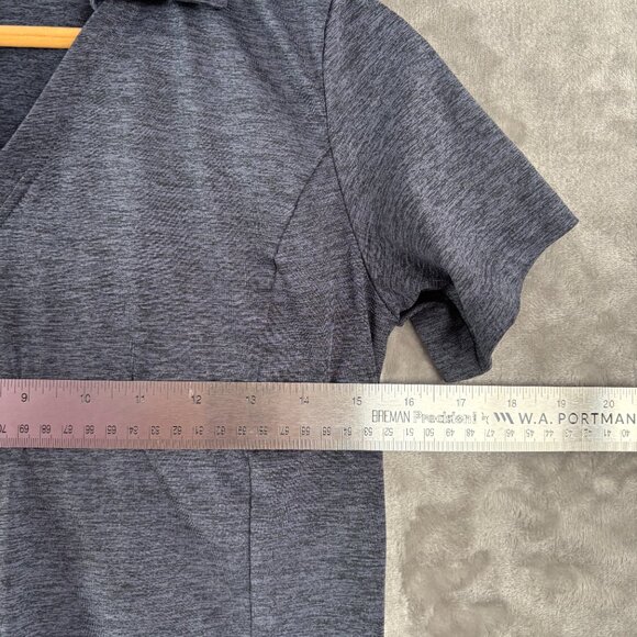 Lady Hagen Womens V Neck Preppy Short Sleeve Polo Top Sz XSmall Blue Tennis Golf - Picture 5 of 7